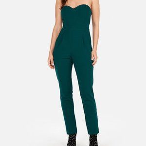 Express Sweetheart Strapless Jumpsuit Green Size 2